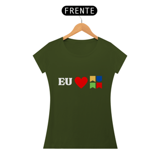 Nome do produto Camiseta Baby Long Quality Eu Amo Arraiá - Horizontal