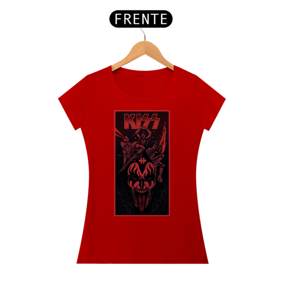 Camiseta Baby Long Quality Kiss Zombies - Feminina