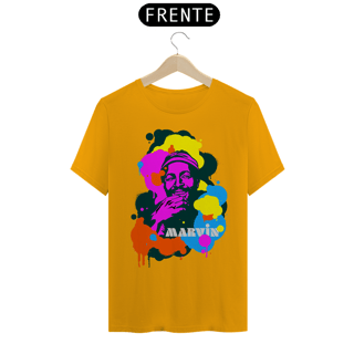 Nome do produto Camiseta Unissex Marvin Gaye Pop Colors | Leve a Motown no peito