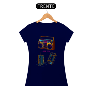 Nome do produto Camiseta Feminina 80’s Time | Quem gravava do rádio sabe
