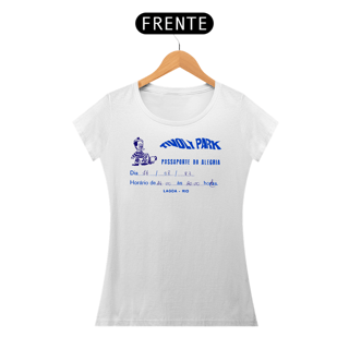 Nome do produto Camiseta Feminina Passaporte da Alegria Tivoli Park 1983 | Memória pra vestir