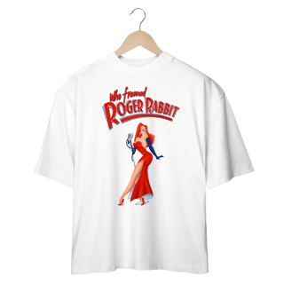 Nome do produto Camiseta Oversized Unissex Roger Rabbit – Toon Noir 80s | Entre na cena!