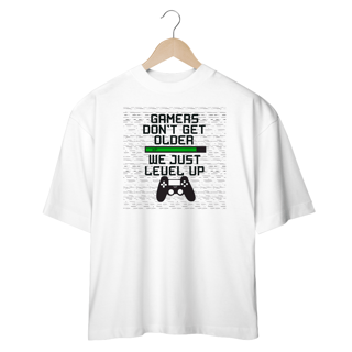 Nome do produto Camiseta Oversized Unissex Level Up XP | joga o tempo a favor