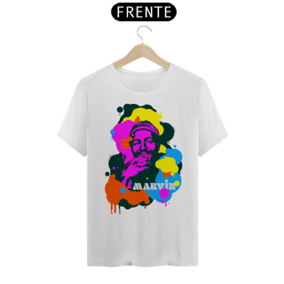 Nome do produto Camiseta Unissex Marvin Gaye Pop Colors | Leve a Motown no peito