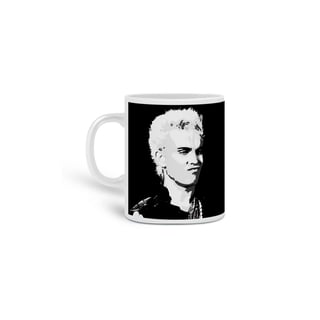Nome do produto Caneca Billy Idol em Negativo | Rock e atitude em cada gole