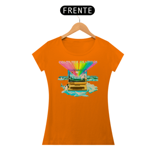 Nome do produto Camiseta Feminina Apple II Psicodelia Digital | Psicodelia e estilo retrô