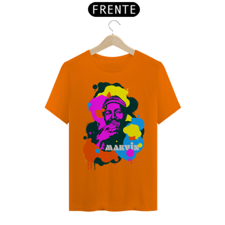 Nome do produto Camiseta Unissex Marvin Gaye Pop Colors | Leve a Motown no peito