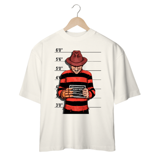 Nome do produto Camiseta Unissex Oversized Freddy Krueger – Noite Sem Fim | Vista o terror cult