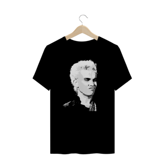 Nome do produto Camiseta Unissex Plus Size Billy Idol em Negativo | Atitude e estilo sem limites