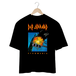 Camiseta Oversized Unissex Def Leppard – Pyromania | Garanta o seu agora