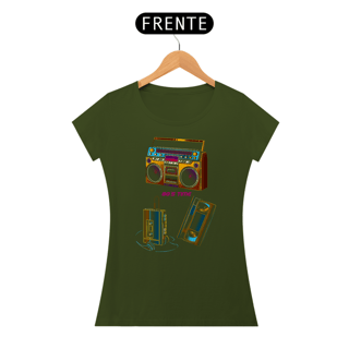 Nome do produto Camiseta Feminina 80’s Time | Quem gravava do rádio sabe