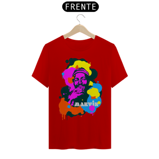 Nome do produto Camiseta Unissex Marvin Gaye Pop Colors | Leve a Motown no peito
