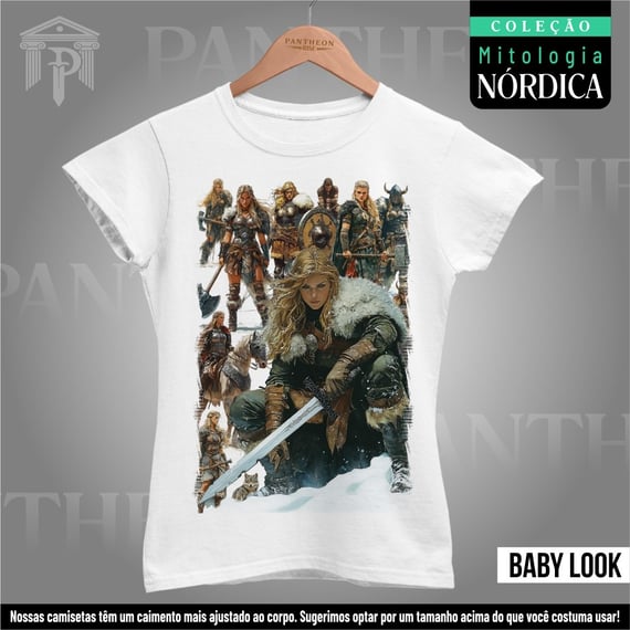 Baby Look - Guerreiras Vikings (Mitologia Nórdica)