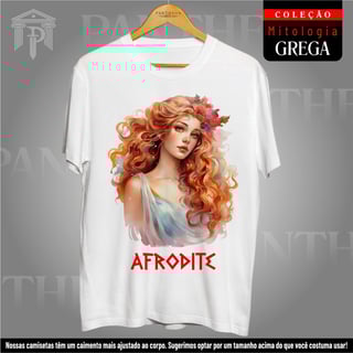 Camiseta Branca Unissex  - Deusa Afrodite (Mitologia Grega)