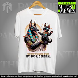 Camiseta Unissex - Anúbis com seu Cãozinho!