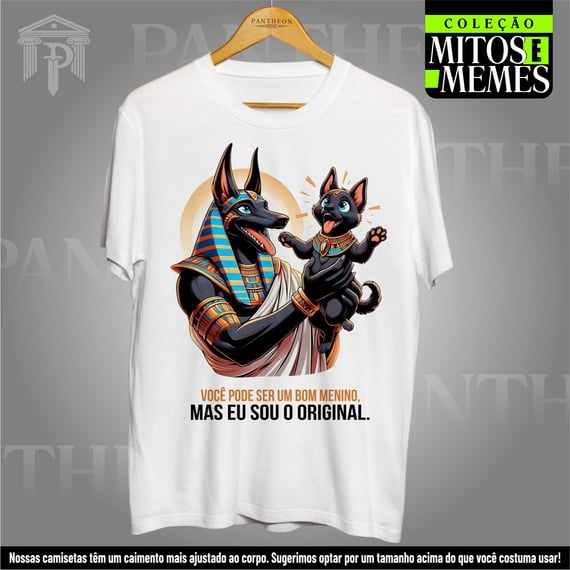 Camiseta Unissex - Anúbis com seu Cãozinho!