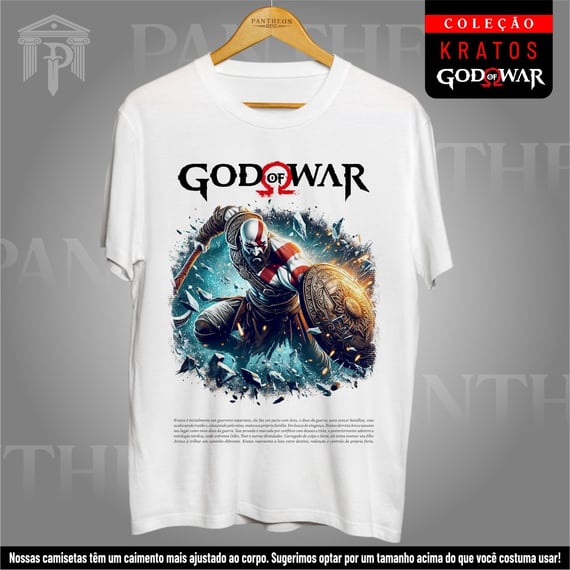 Camiseta Unissex God Of War - Kratos na Mitologia Nórdica