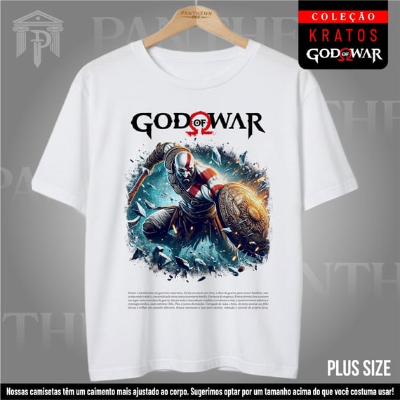 Plus Size Unissex God Of War - Kratos na Mitologia Nórdica
