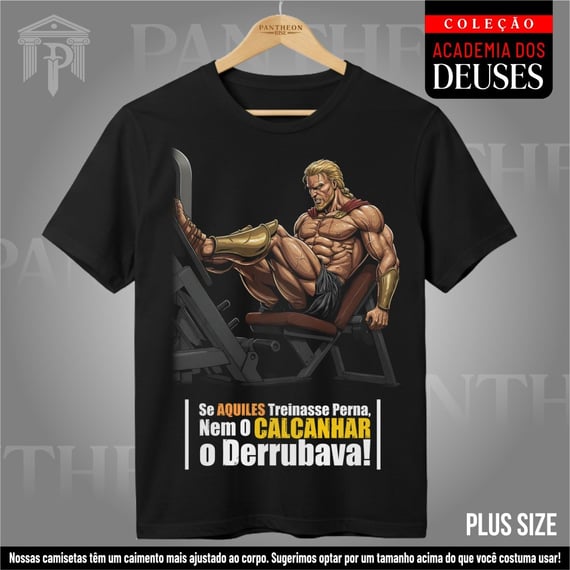 Plus Size Unissex - Aquiles treinando Perna