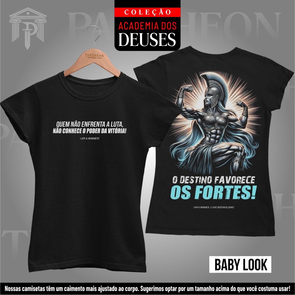 Nome do produto: Baby Look Frente e Costas - O poder da vitória!