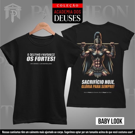 Baby Look Frente e Costas - Atena Glória para Sempre