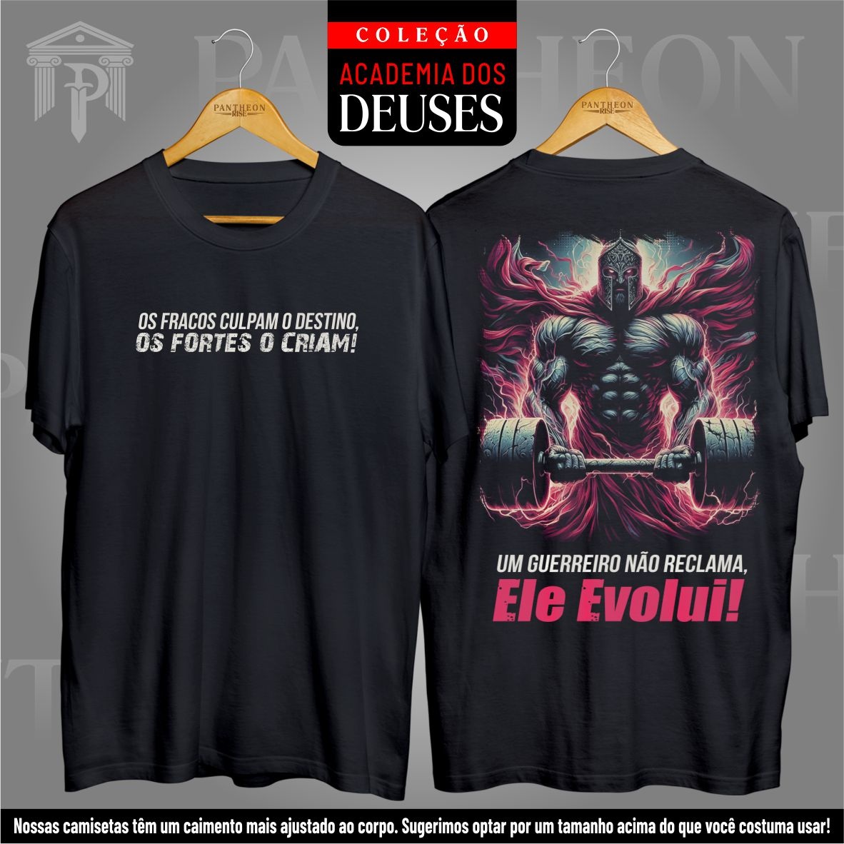 Nome do produto: Camiseta Unissex Frente e Costas - Os fortes criam seu Destino!