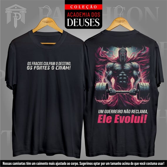 Camiseta Unissex Frente e Costas - Os fortes criam seu Destino!
