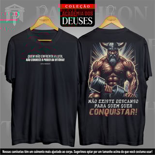 Camiseta Unissex Frente e Costas - Viking, o poder da Vitória!