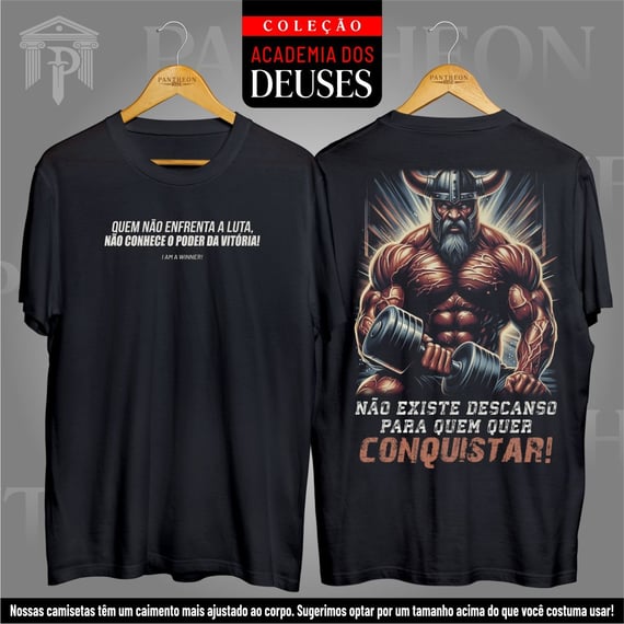 Camiseta Unissex Frente e Costas - Viking, o poder da Vitória!