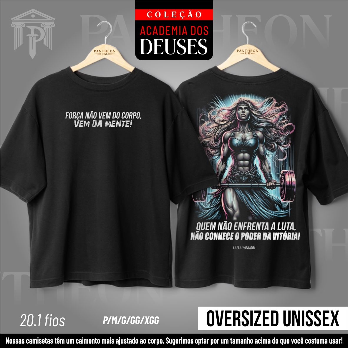 Nome do produto: Oversized Unissex - A força vem da mente!