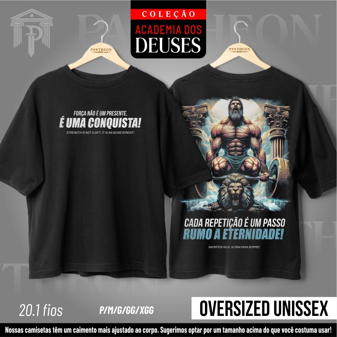 Nome do produto: Oversized Unissex - A força não é um presente, é uma conquista!