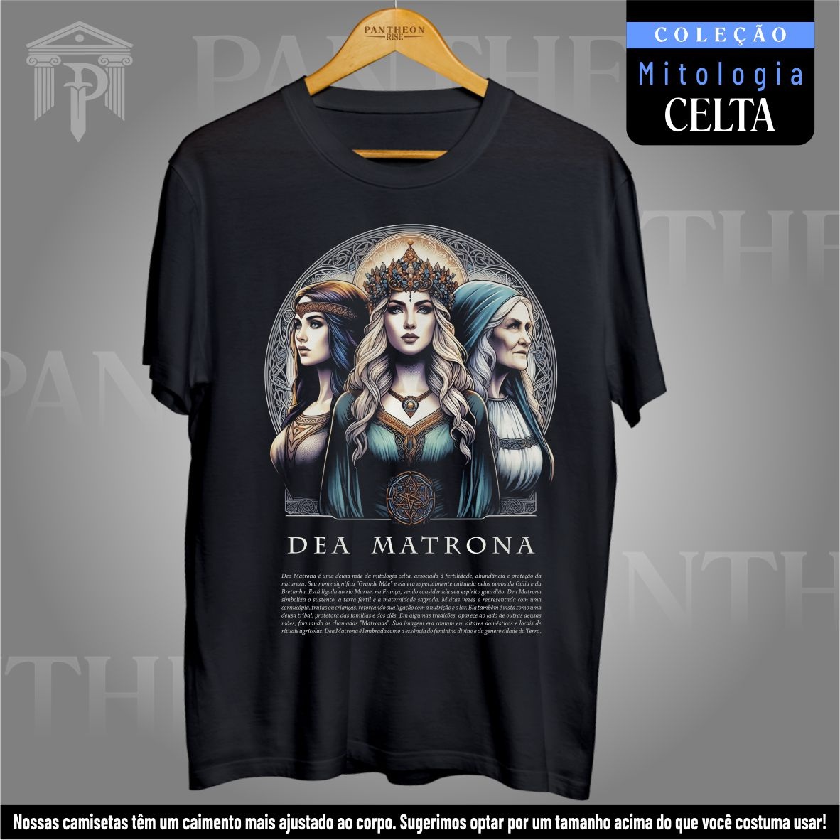 Nome do produto: Camiseta Unissex - Deusa Dea Matrona (Mitologia Celta)