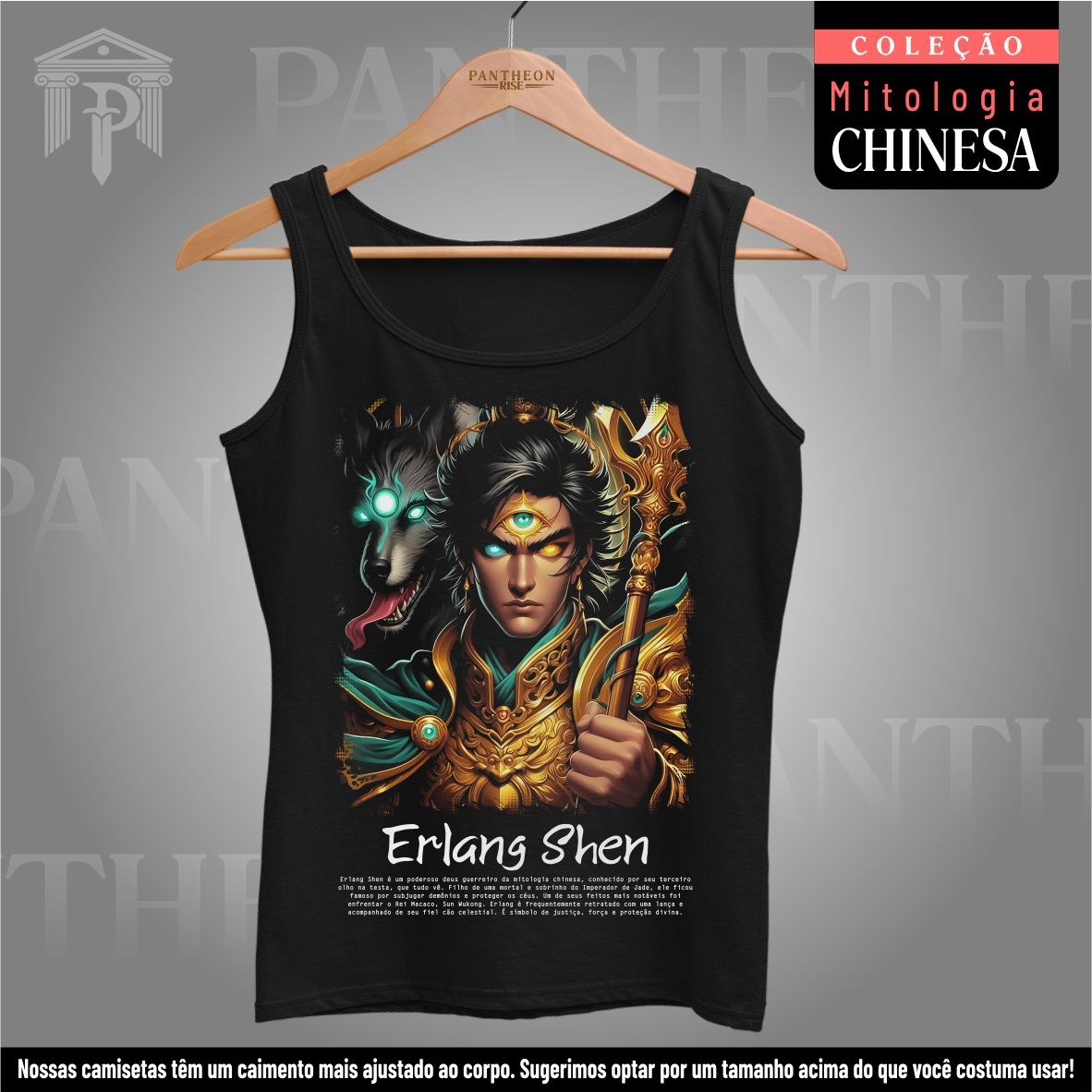 Nome do produto: Regata - Deus Erlang Shen (Mitologia Chinesa)