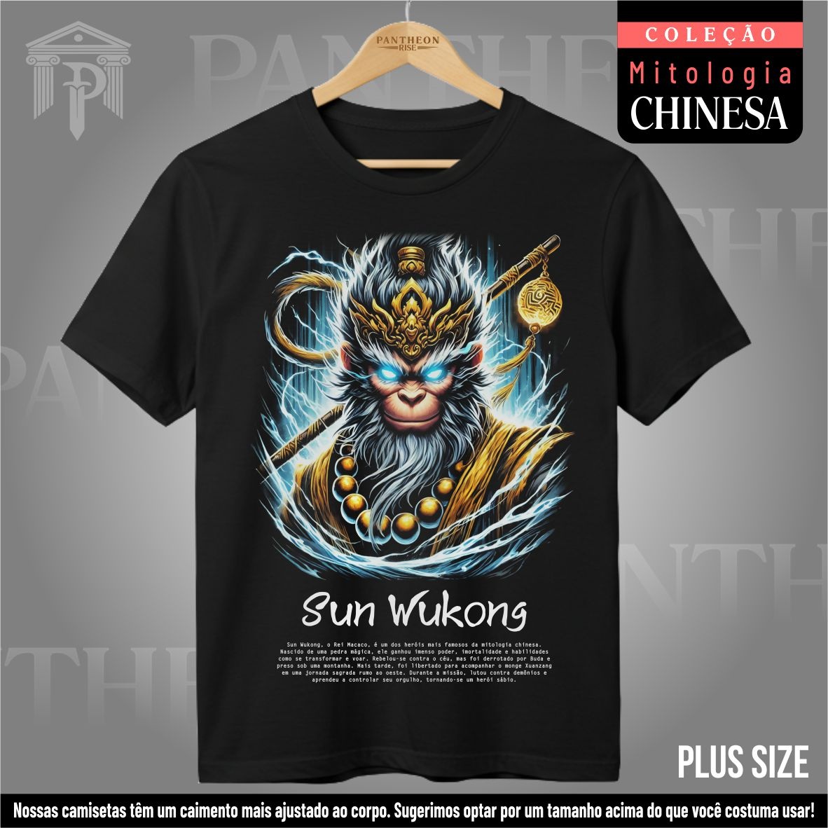 Nome do produto: Plus Size Unissex - Sun Wukong (Mitologia Chinesa)