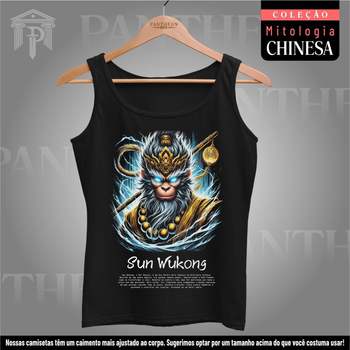 Nome do produto: Regata - Sun Wukong (Mitologia Chinesa)