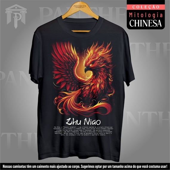 Camiseta Unissex - Zhu Niao (Mitologia Chinesa)
