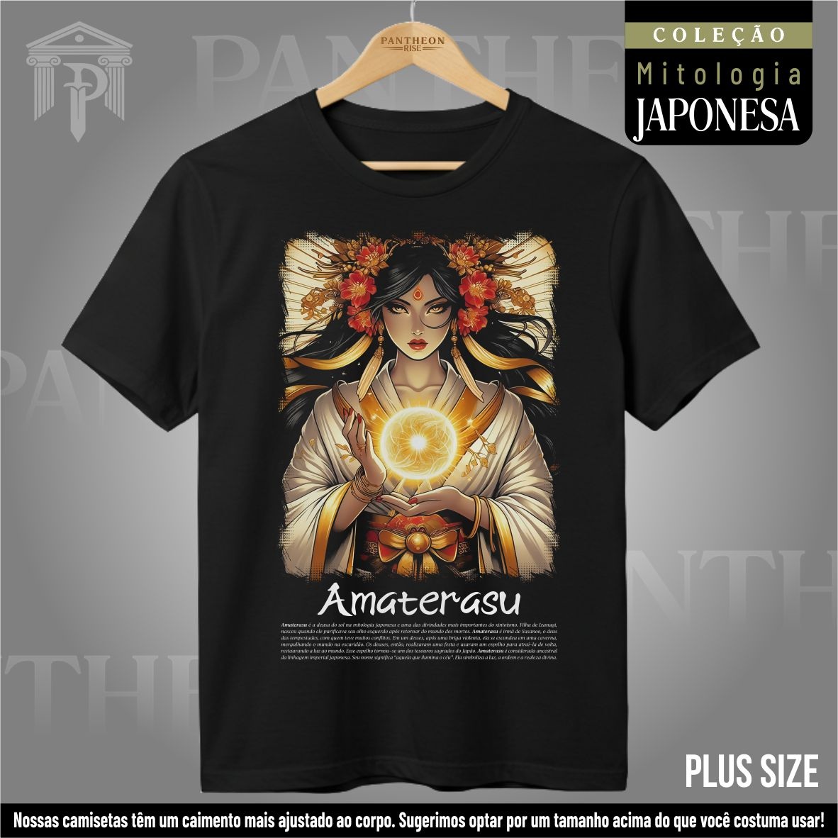 Nome do produto: Plus Size Unissex - Deusa Amaterasu (Mitologia Japonesa)