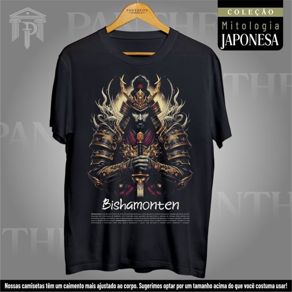 Camiseta Unissex - Deus Bishamonten (Mitologia Japonesa)