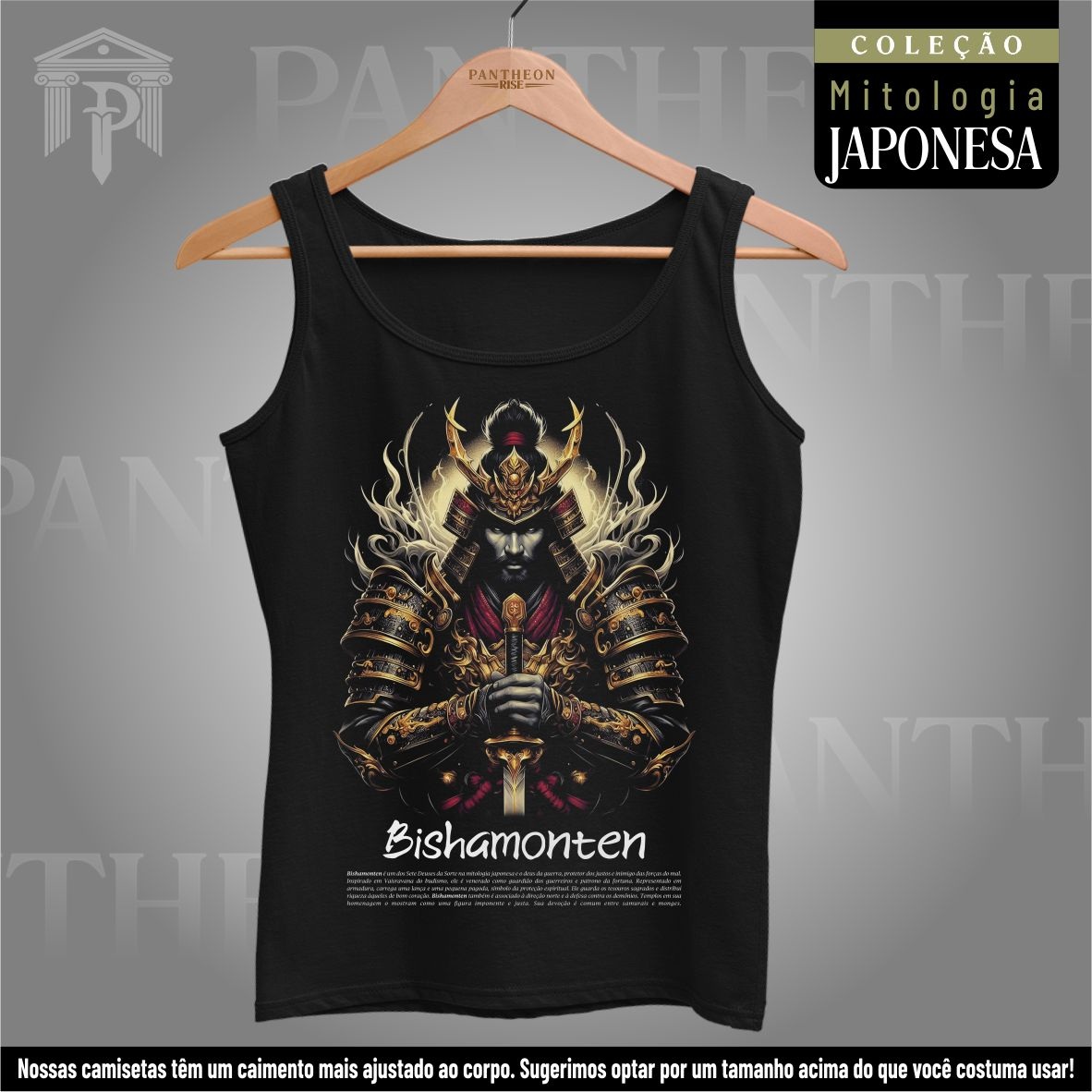 Nome do produto: Regata - Deus Bishamonten (Mitologia Japonesa)