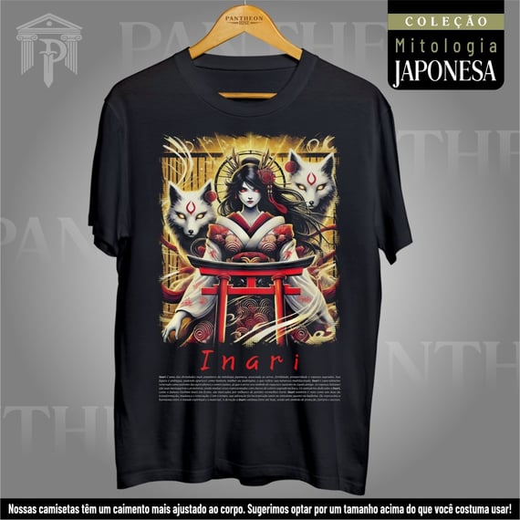 Camiseta Unissex - Deusa Inari (Mitologia Japonesa)