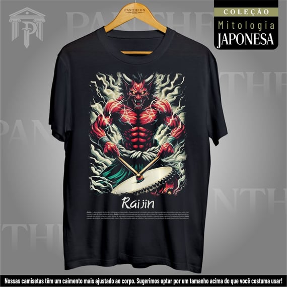 Camiseta Unissex - Deus Raijin (Mitologia Japonesa)