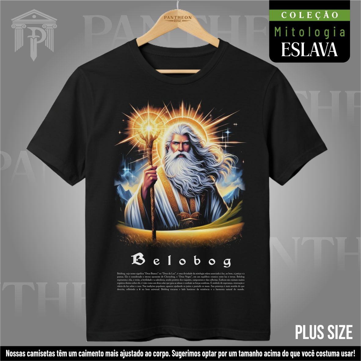 Nome do produto: Plus Size Unissex - Deus Belobog (Mitologia Eslava)