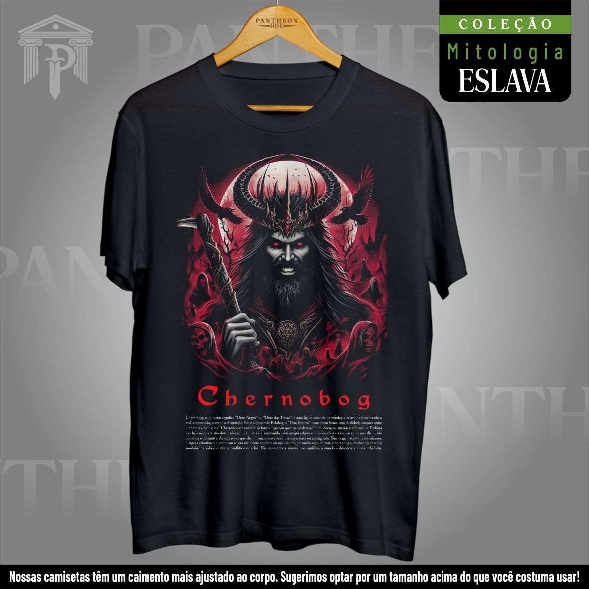 Nome do produto: Camiseta Unissex - Deus Chernobog (Mitologia Eslava)