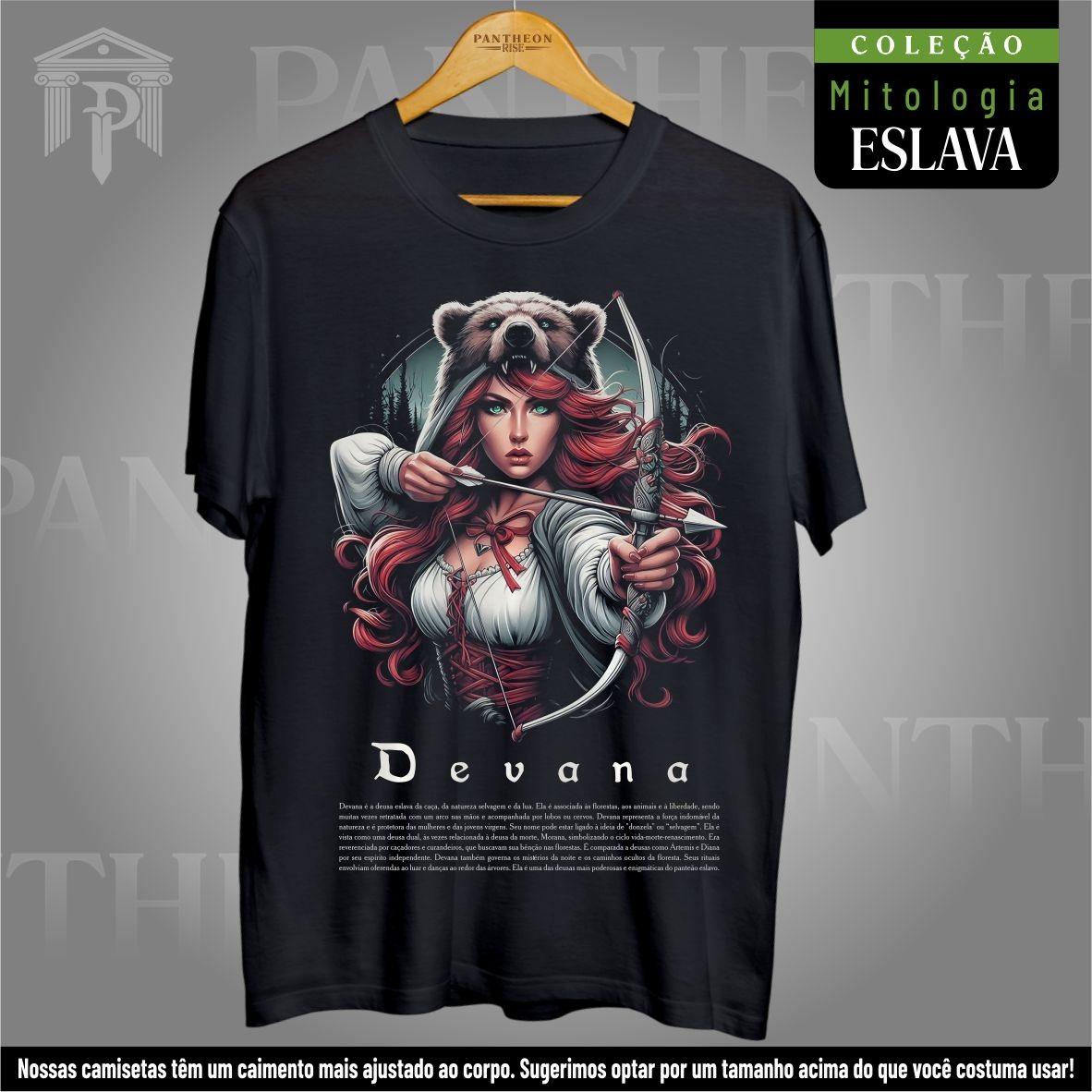 Nome do produto: Camiseta Unissex - Deusa Devana (Mitologia Eslava)