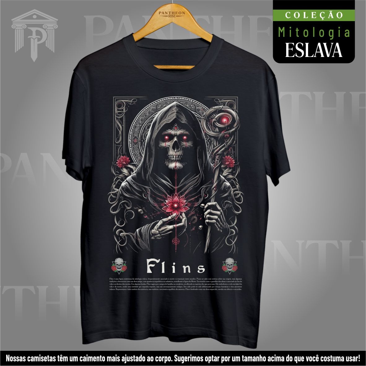 Nome do produto: Camiseta Unissex - Flins (Mitologia Eslava)