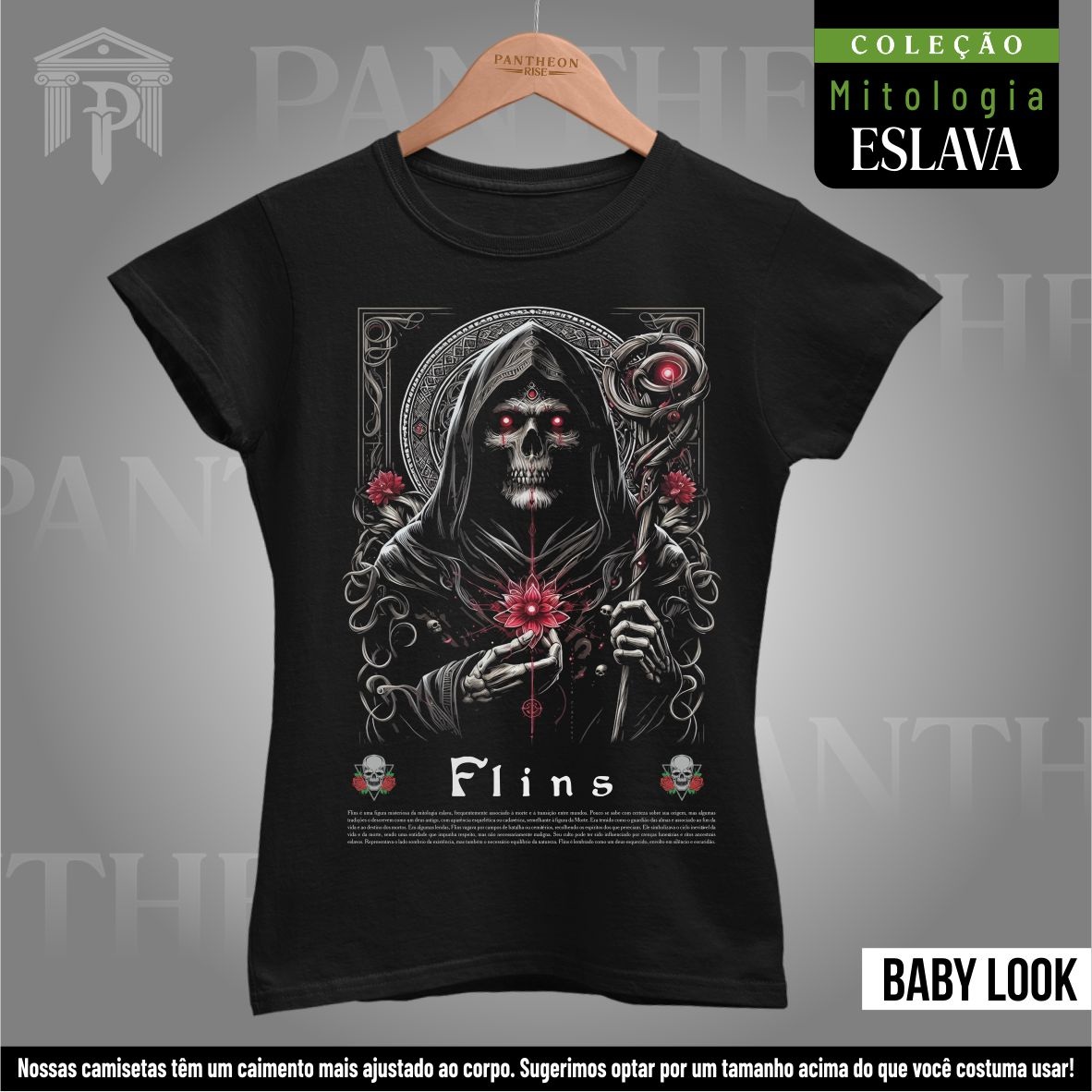 Nome do produto: Baby Look - Flins (Mitologia Eslava)