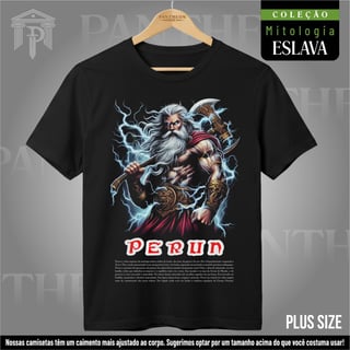 Plus Size Unissex - Deus Perun (Mitologia Eslava)