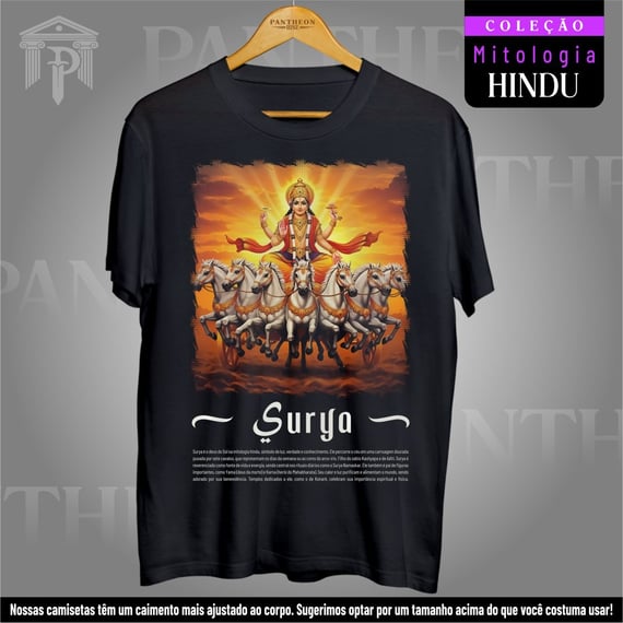 Camiseta Unissex - Deus Surya (Mitologia Hindu)