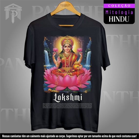 Camiseta Unissex - Deusa Lakshmi (Mitologia Hindu)