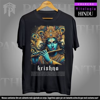 Camiseta Unissex - Deus Krishna (Mitologia Hindu)